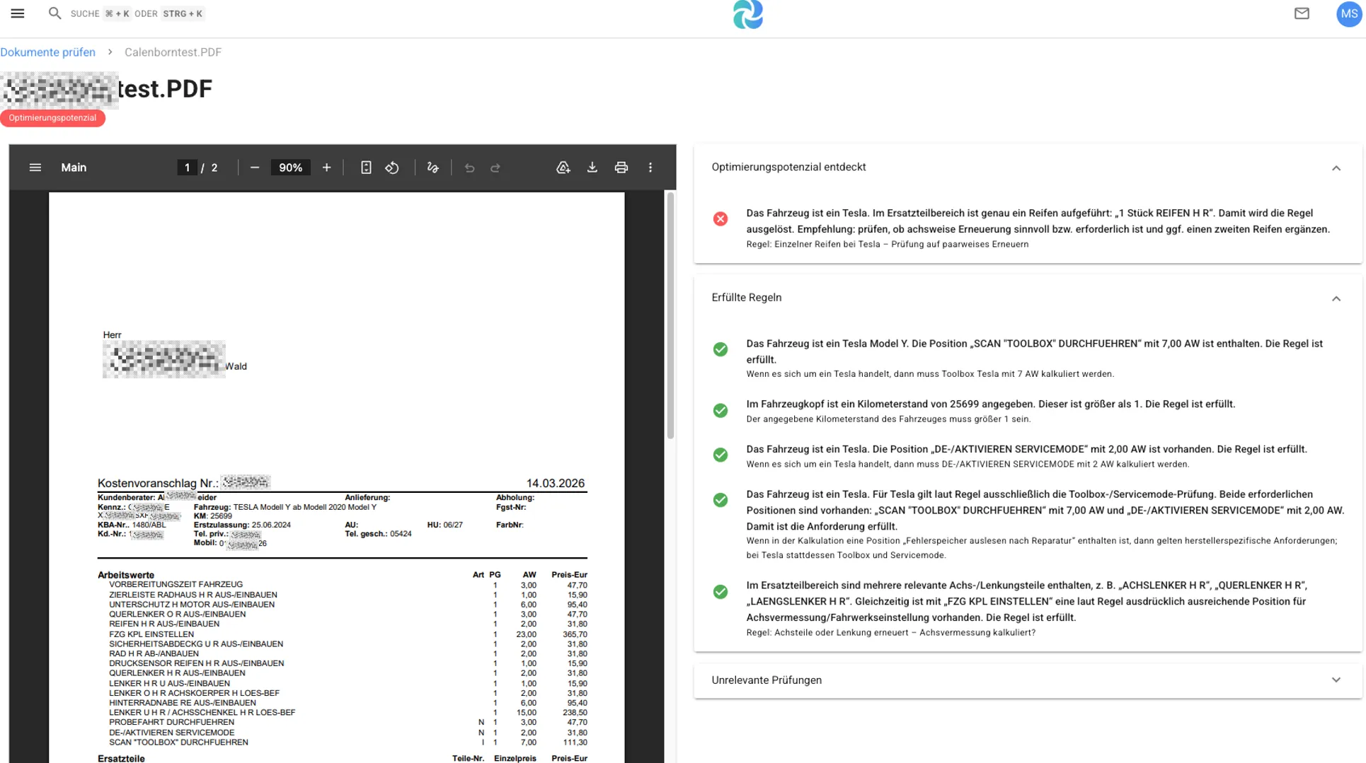 Angebote & Rechnungen prüfen