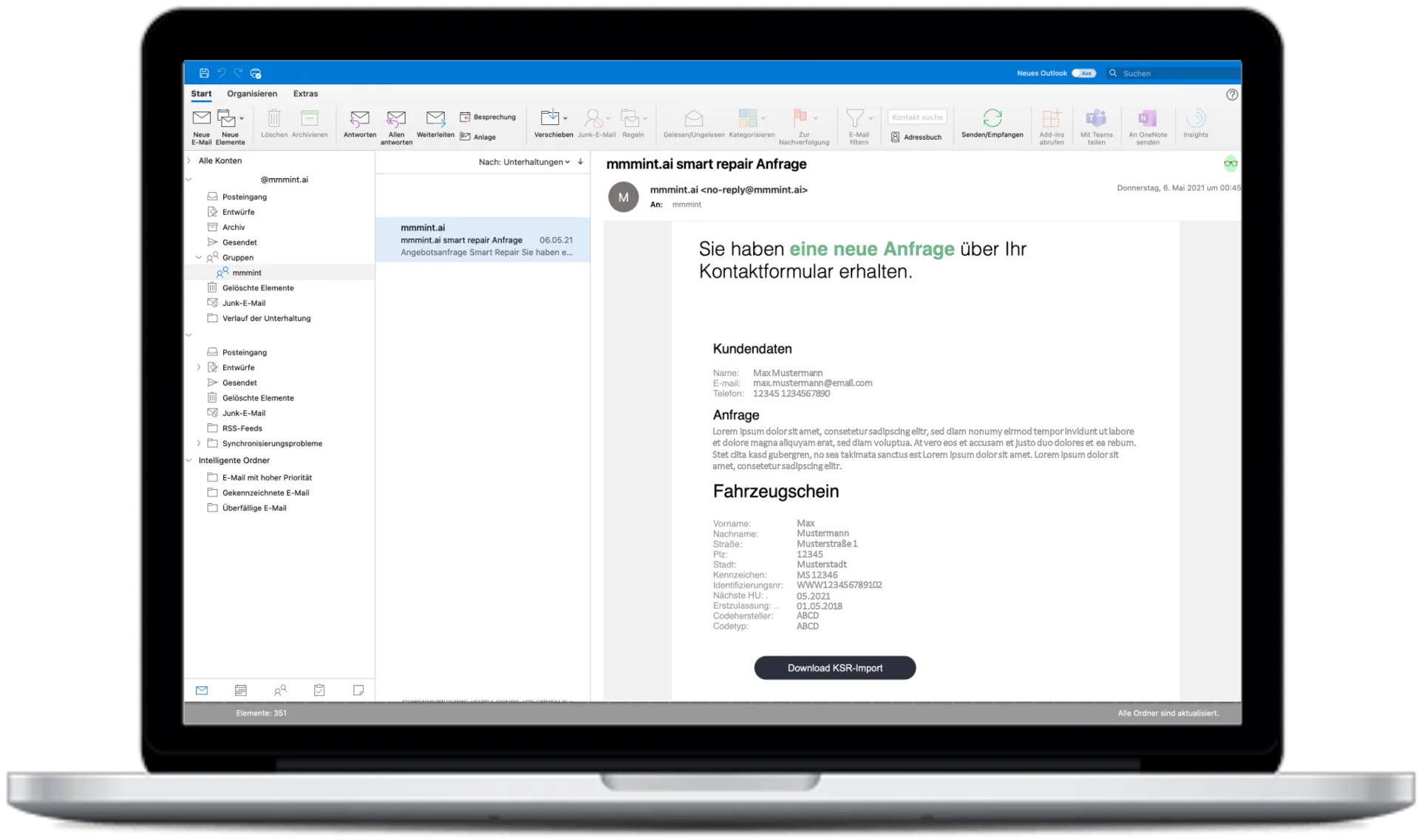 Prozesse optimieren mit dem integrierten Fahrzeugscheinscanner